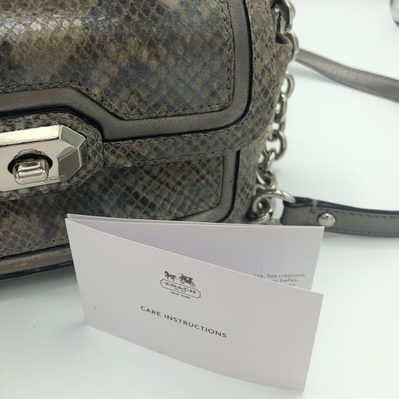 Coach Snakeskin Print Crossbody Purse - Picture 6 of 8